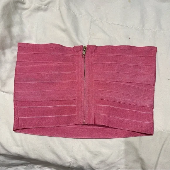 Hot Pink Bandage Crop Top - Picture 4 of 4